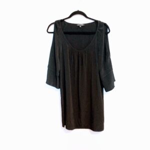 Glam black cold shoulder tunic dress size small